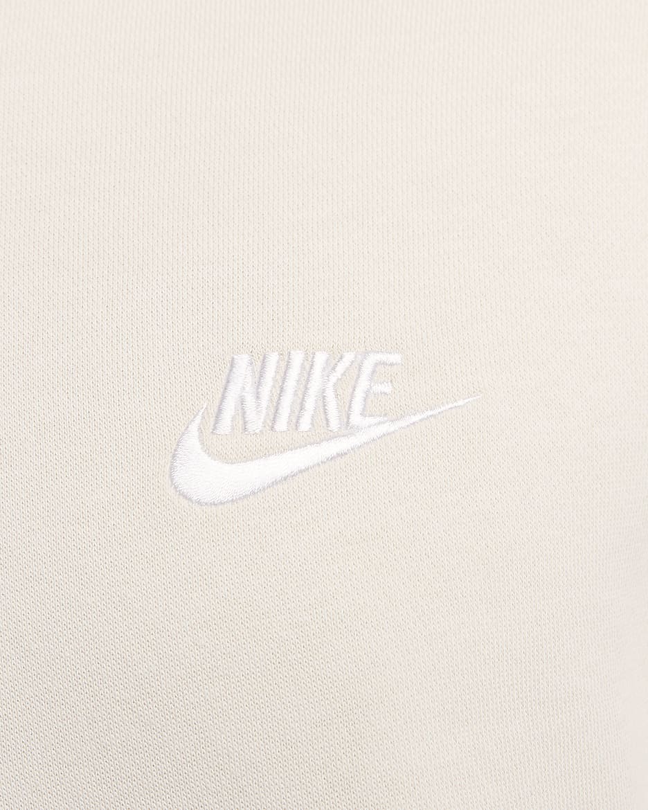 Nike Sportswear Club fleecehettegenser til herre - Light Orewood Brown/Light Orewood Brown/Hvit