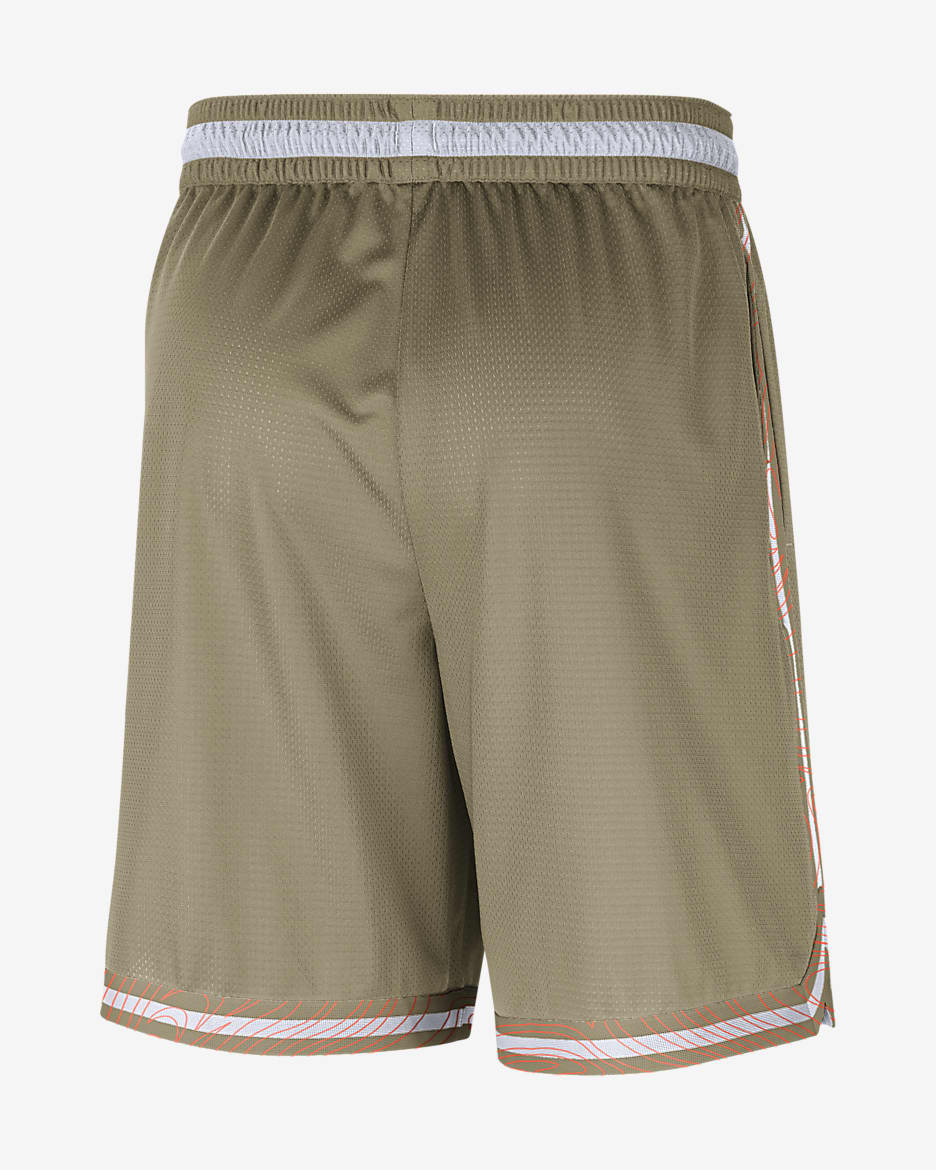 Team 31 DNA Men's Nike Dri-FIT 20.5cm (approx.) Unlined NBA Shorts - Neutral Olive/Hyper Crimson