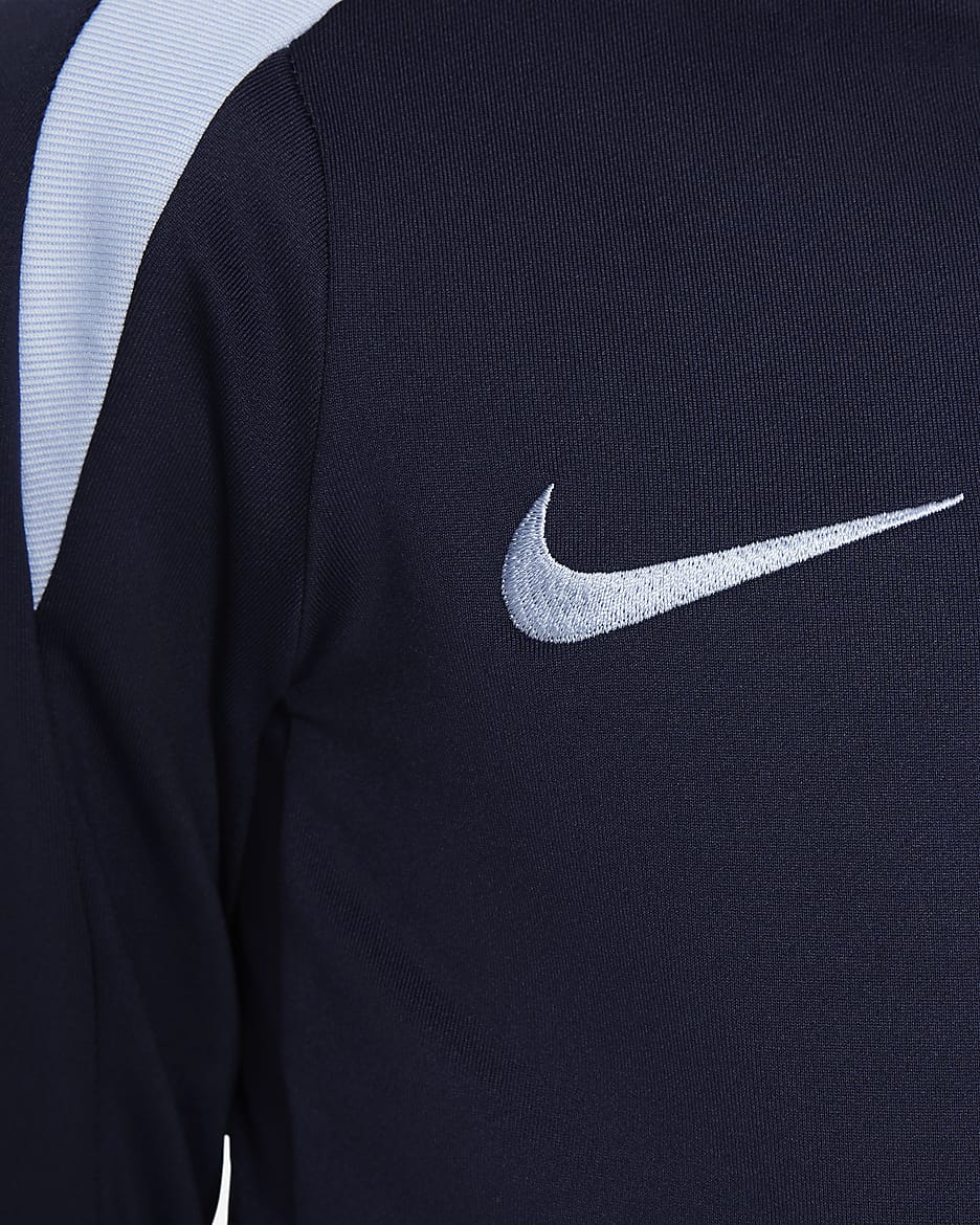 Haut d'entraînement de football Nike Dri-FIT FFF Strike pour ado - Blackened Blue/Cobalt Bliss/Cobalt Bliss