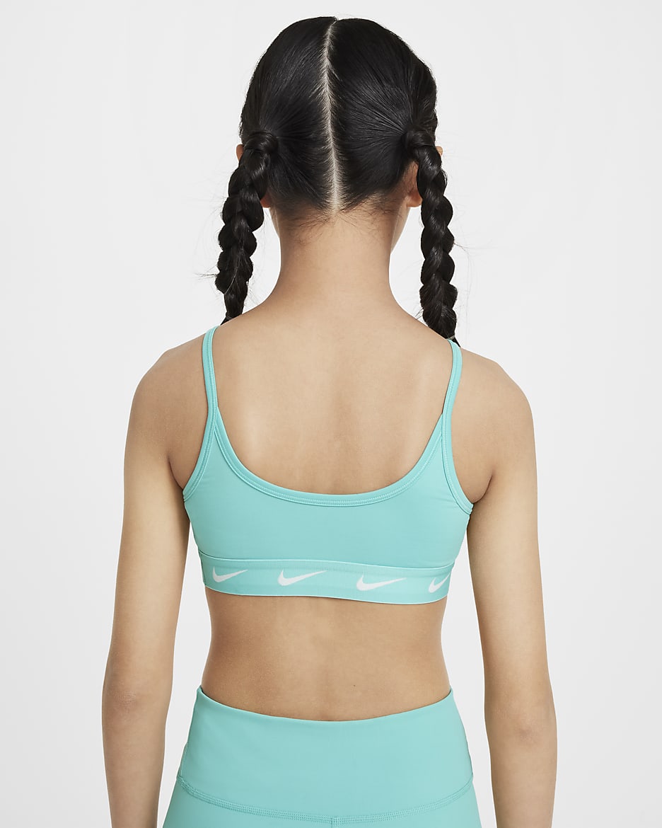 Brassière de sport Nike One pour fille - Green Frost/Blanc