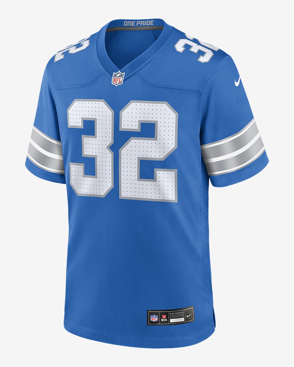 Brian Branch Detroit Lions Men's Nike NFL Game Football Jersey - Blue