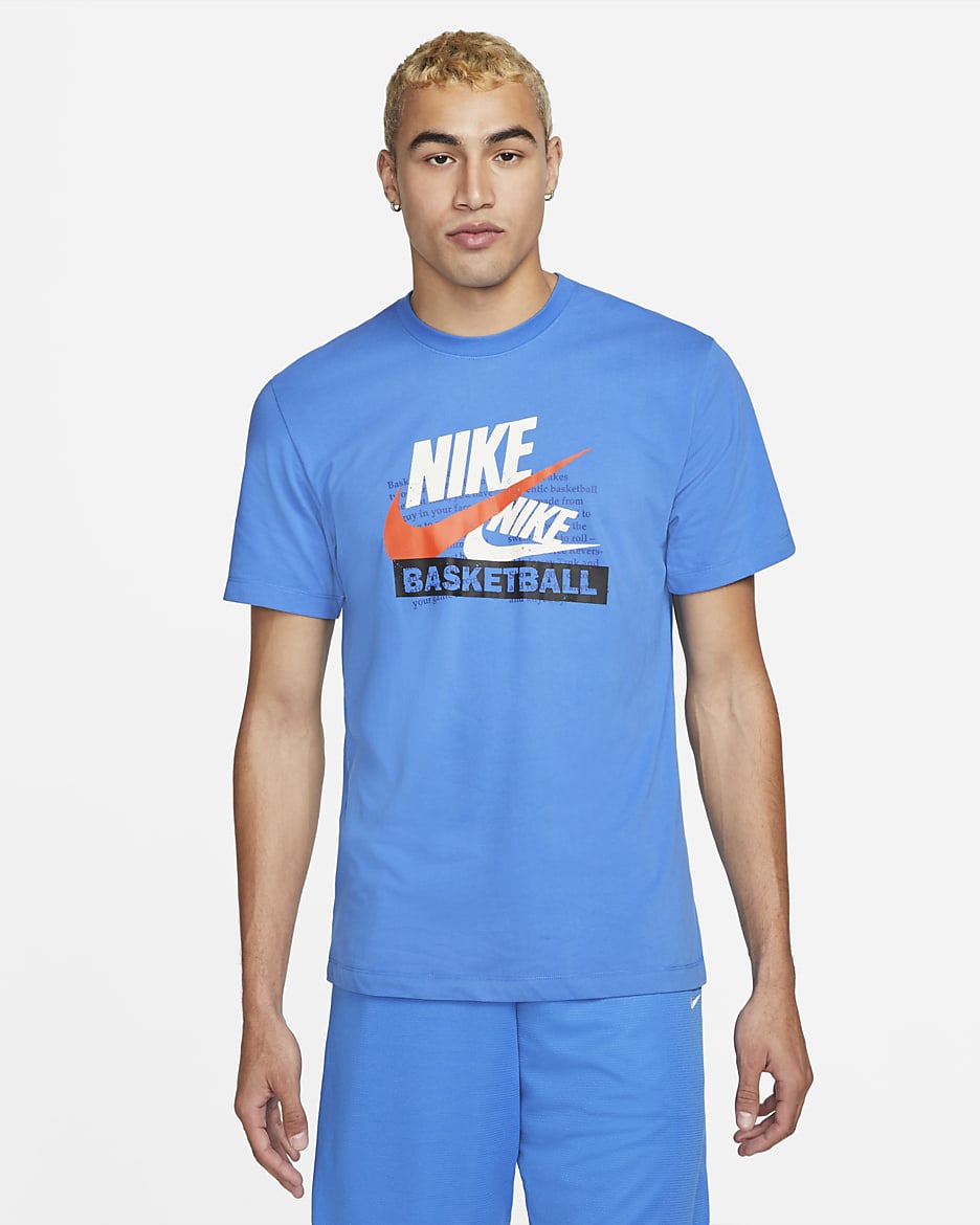 Nike Dri-FIT 男款籃球 T 恤 - Light Photo Blue