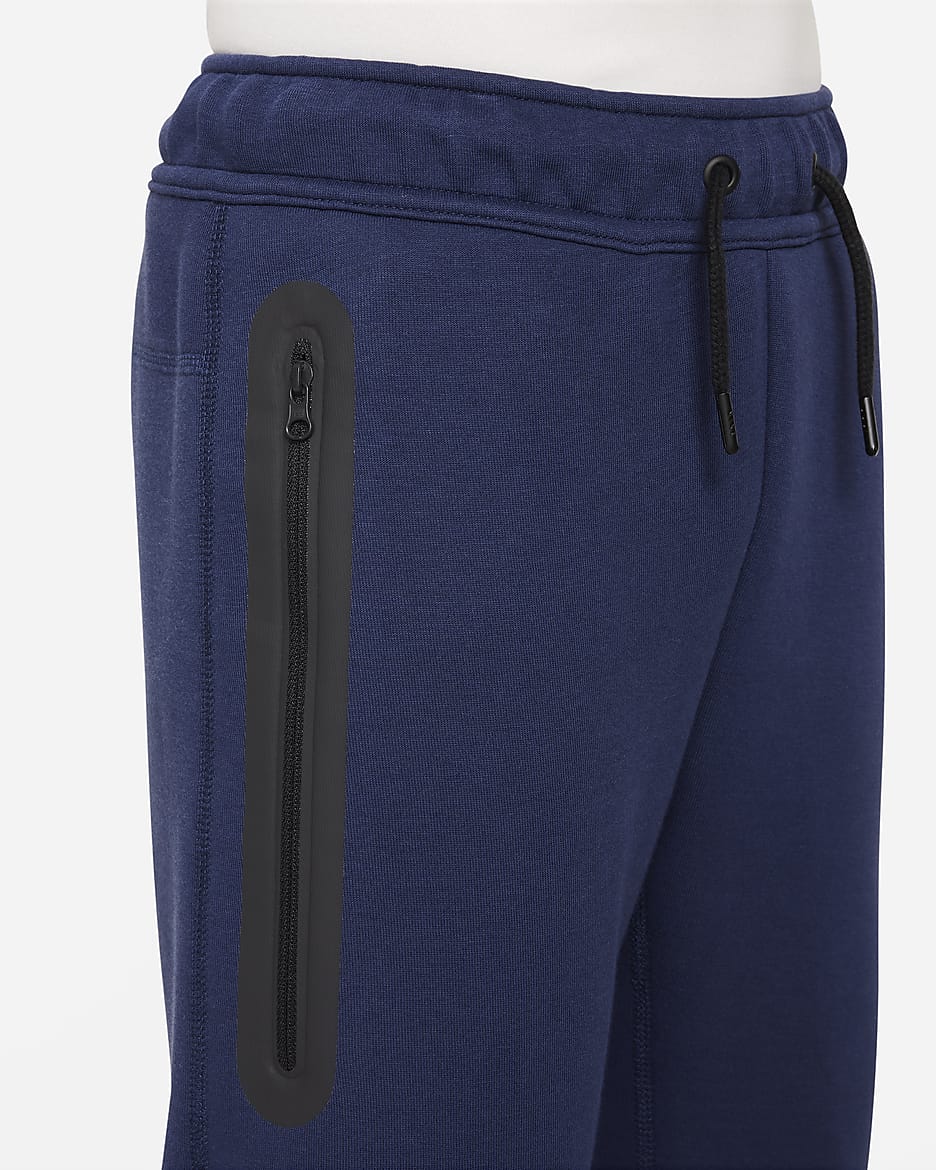 Nike Sportswear Tech Fleece Older Kids' (Boys') Trousers - Midnight Navy/Aquarius Blue/Black/Black