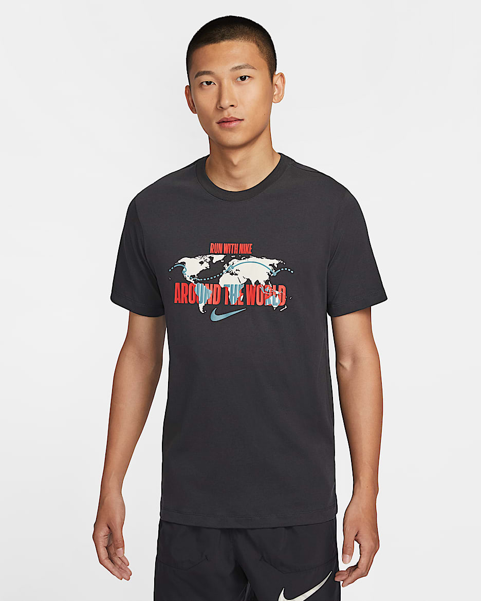เสื้อยืดวิ่งผู้ชาย Nike - Off Noir