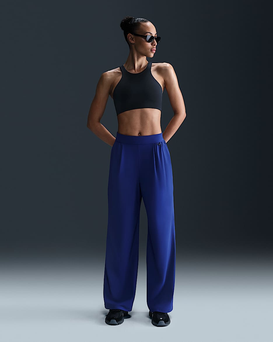 Nike 24.7 PerfectStretch Women's Dri-FIT High-Waisted Loose Wide-Leg Trousers - Deep Royal Blue/Blue Void