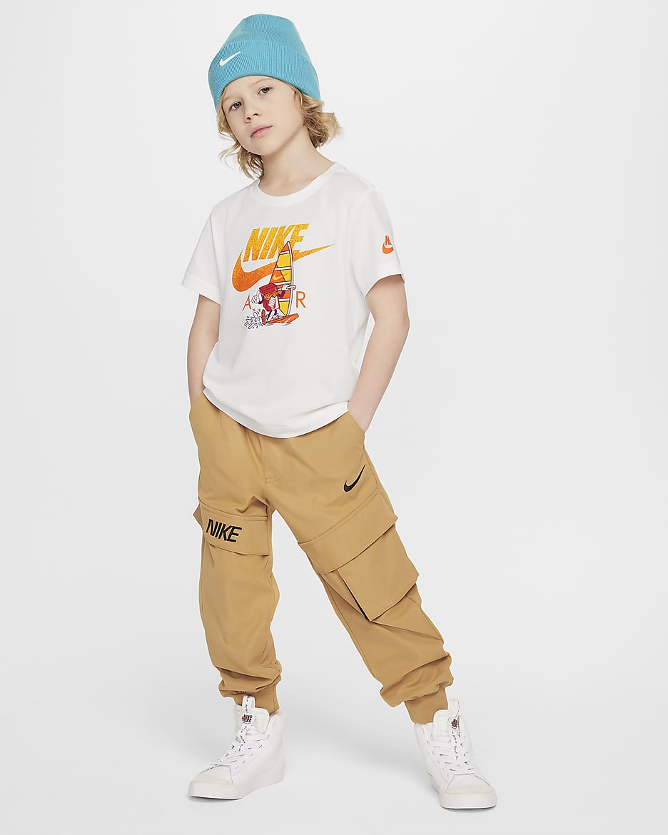 Nike Air Boxy Windsurf-T-Shirt für jüngere Kinder - Weiß