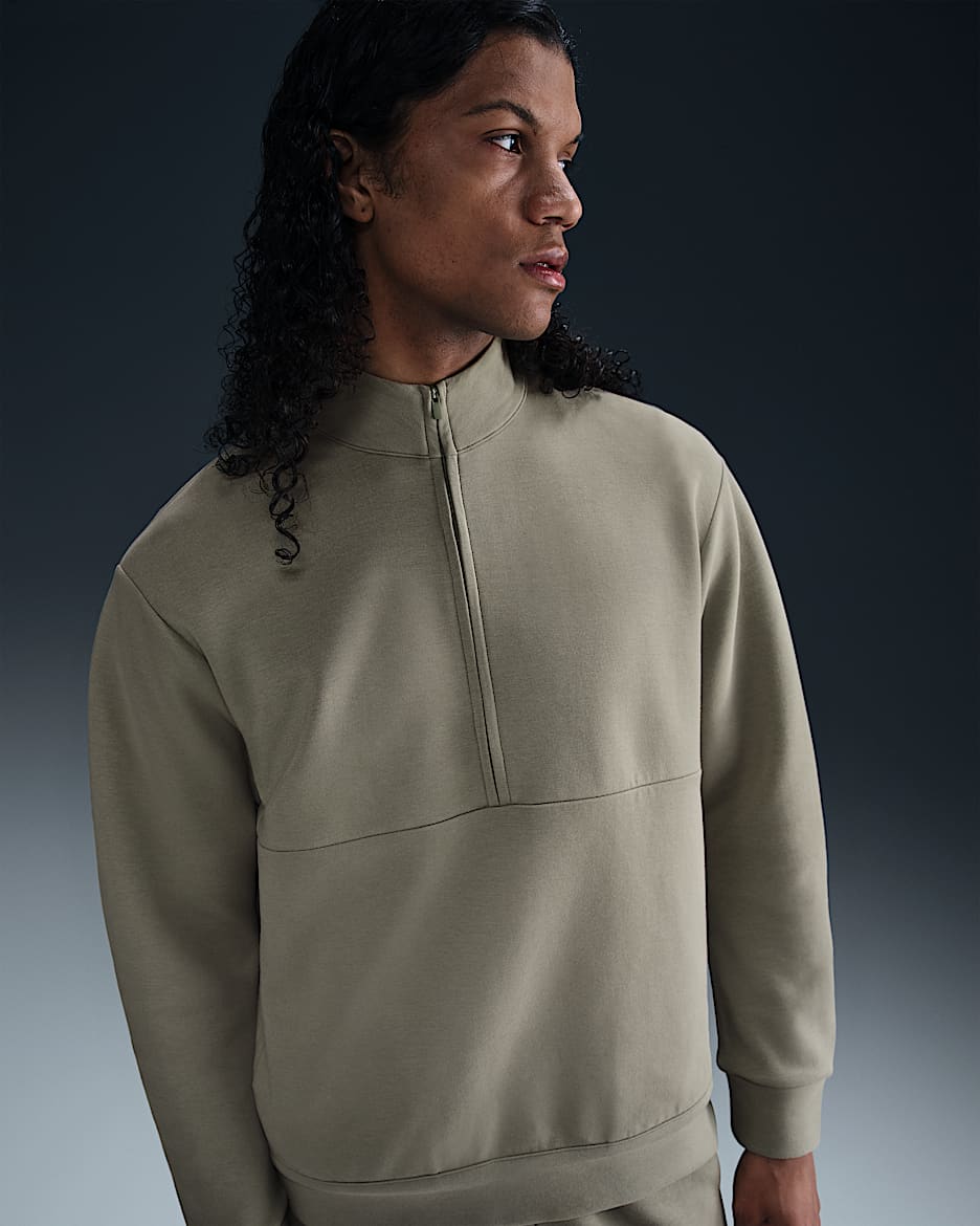 Nike 24.7 ImpossiblySoft Men's Dri-FIT 1/2-Zip Top - Light Army/Steel Green