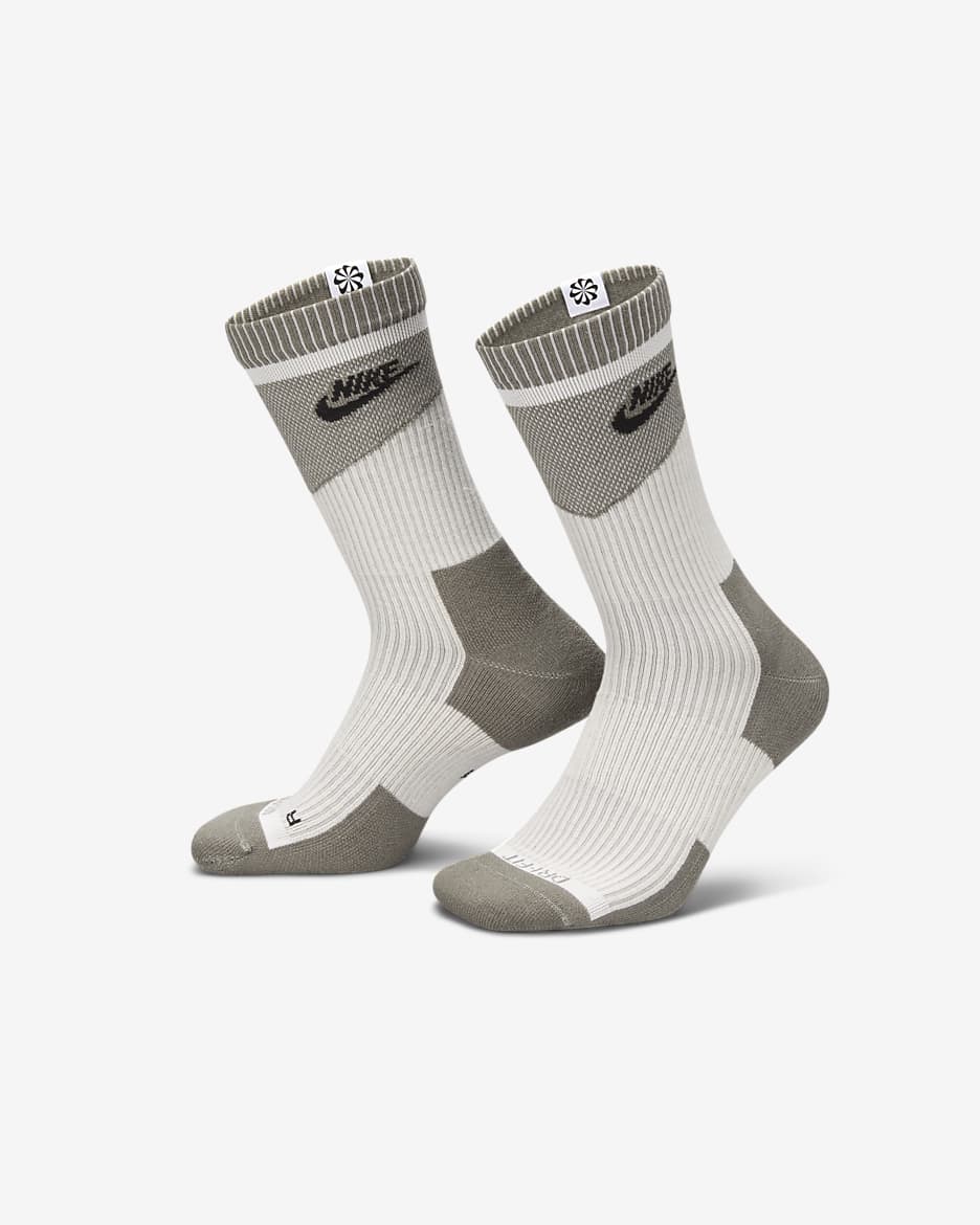 Nike Everyday Cushioned Crew Socks (1 Pair) - Flat Pewter/Summit White/Photon Dust/Black