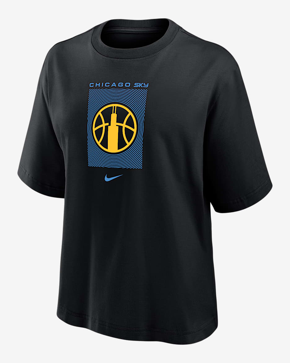 Chicago Sky Women's Nike WNBA Boxy T-Shirt - Black