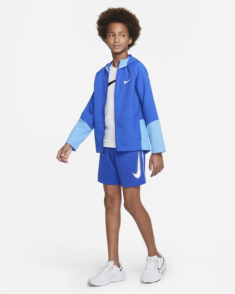 Nike Multi Dri-FIT mintás edzőrövidnadrág nagyobb gyerekeknek (fiúknak) - Game Royal/Fehér/Fehér