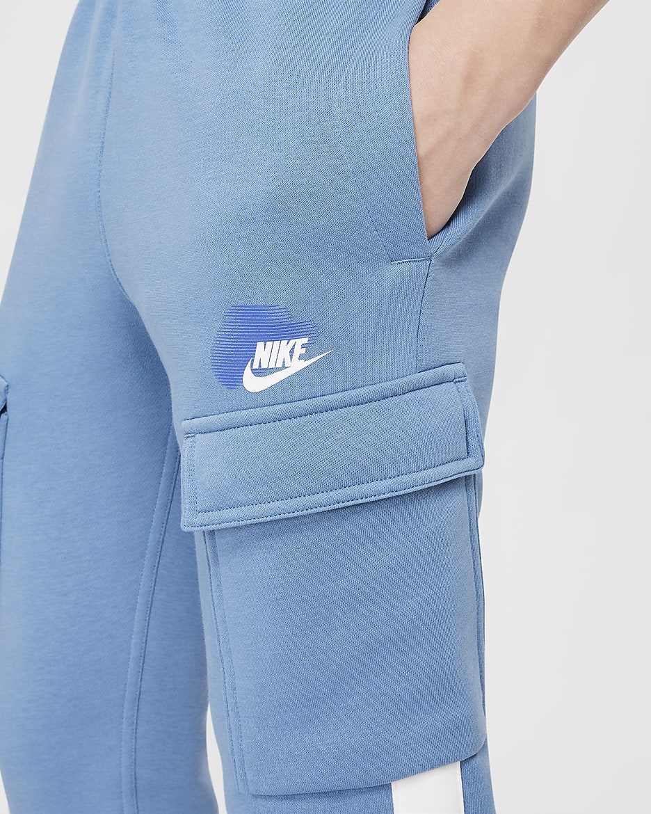 Bojówki dla dużych dzieci (chłopców) Nike Sportswear Standard Issue - Aegean Storm