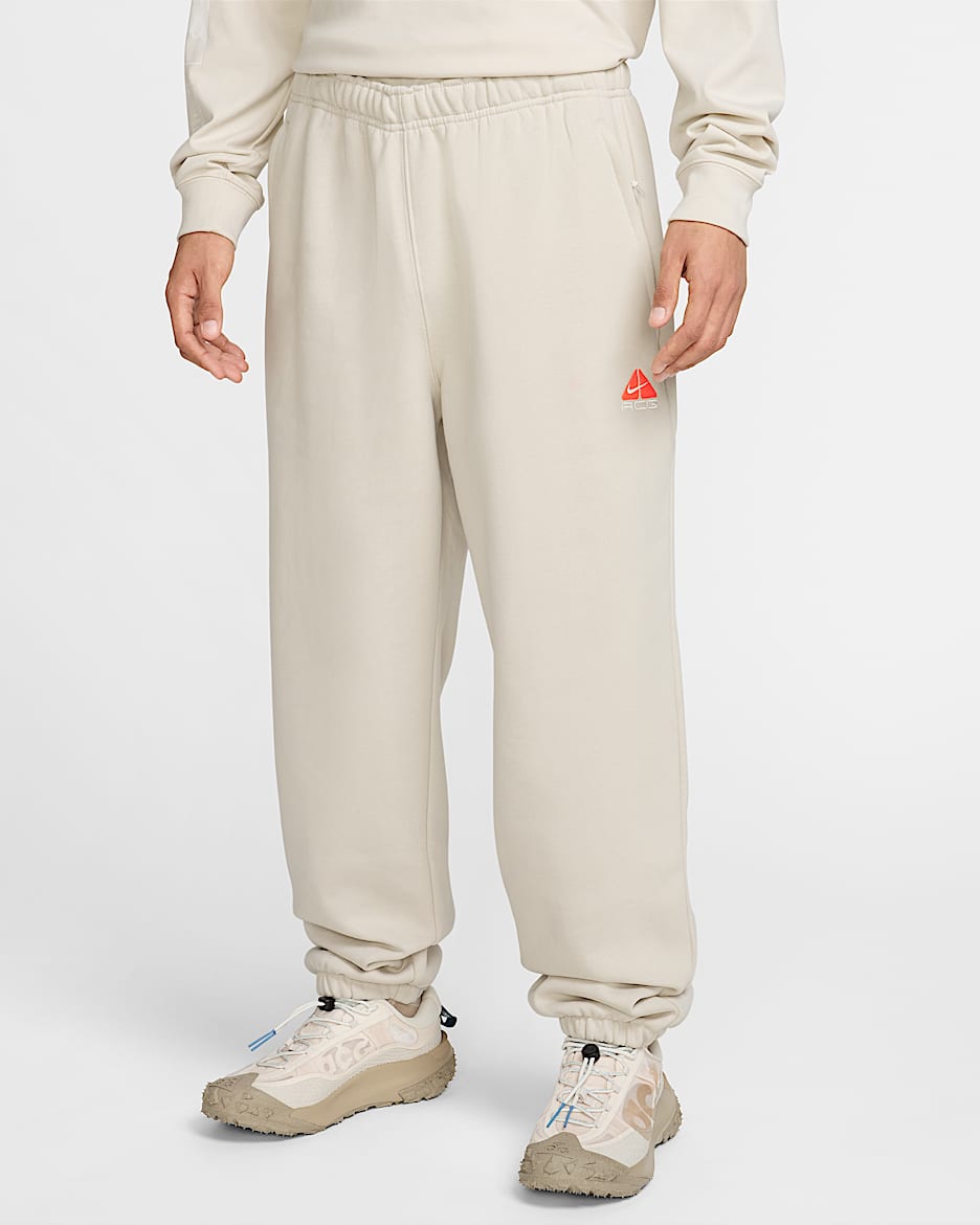 Pants Therma FIT Repel "Tuff Fleece" Nike ACG Lungs - Marrón verdoso claro/Hipercarmesí/Blanco cumbre/Hipercarmesí