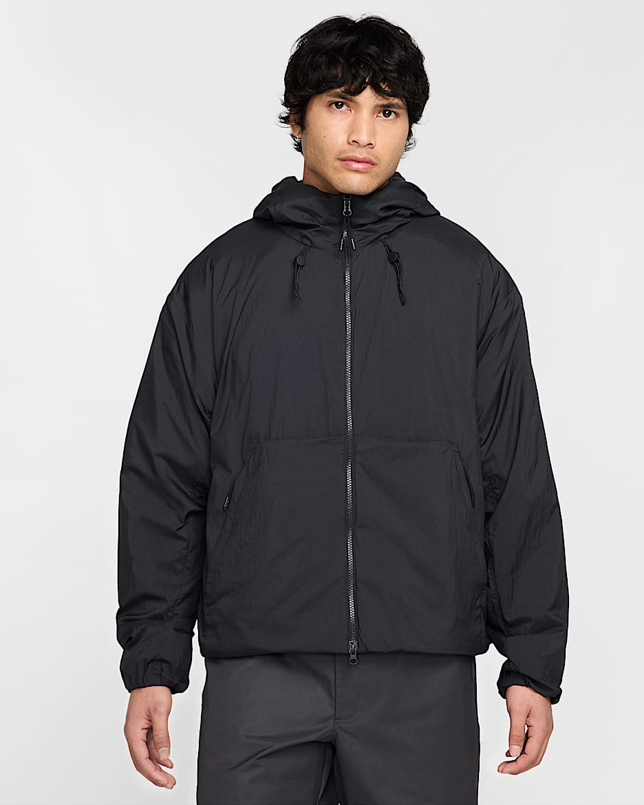 Chamarra térmica de cierre completo para hombre Nike Tech - Negro/Negro