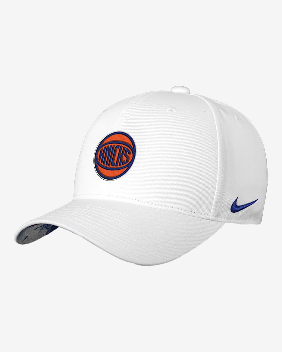 New York Knicks Rise Nike NBA Adjustable Cap - White