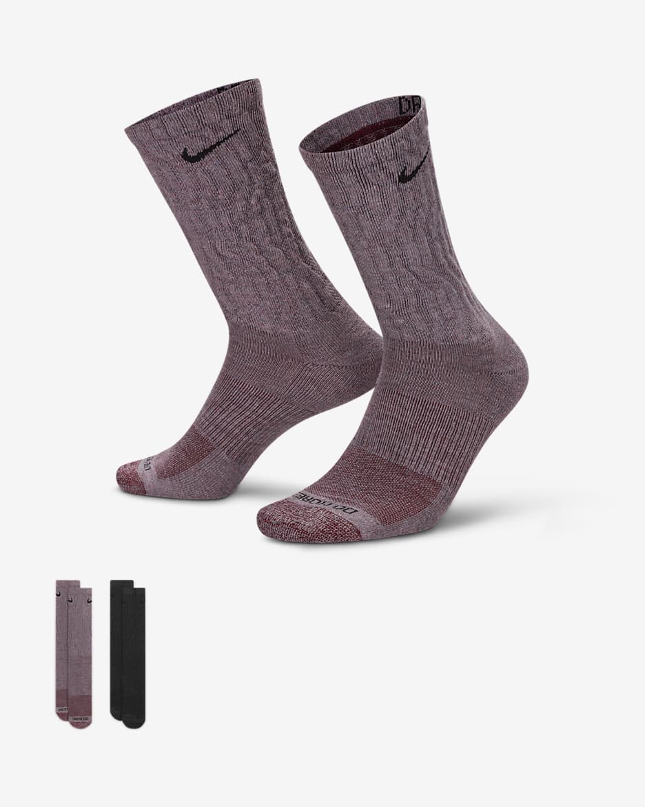 ถุงเท้าข้อยาวลดแรงกระแทก Nike Everyday Plus (2 คู่) - หลายสี