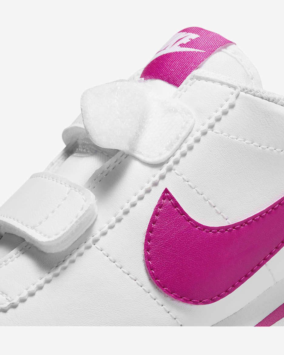 Nike Cortez Basic SL Younger Kids' Shoes - White/Pink Prime