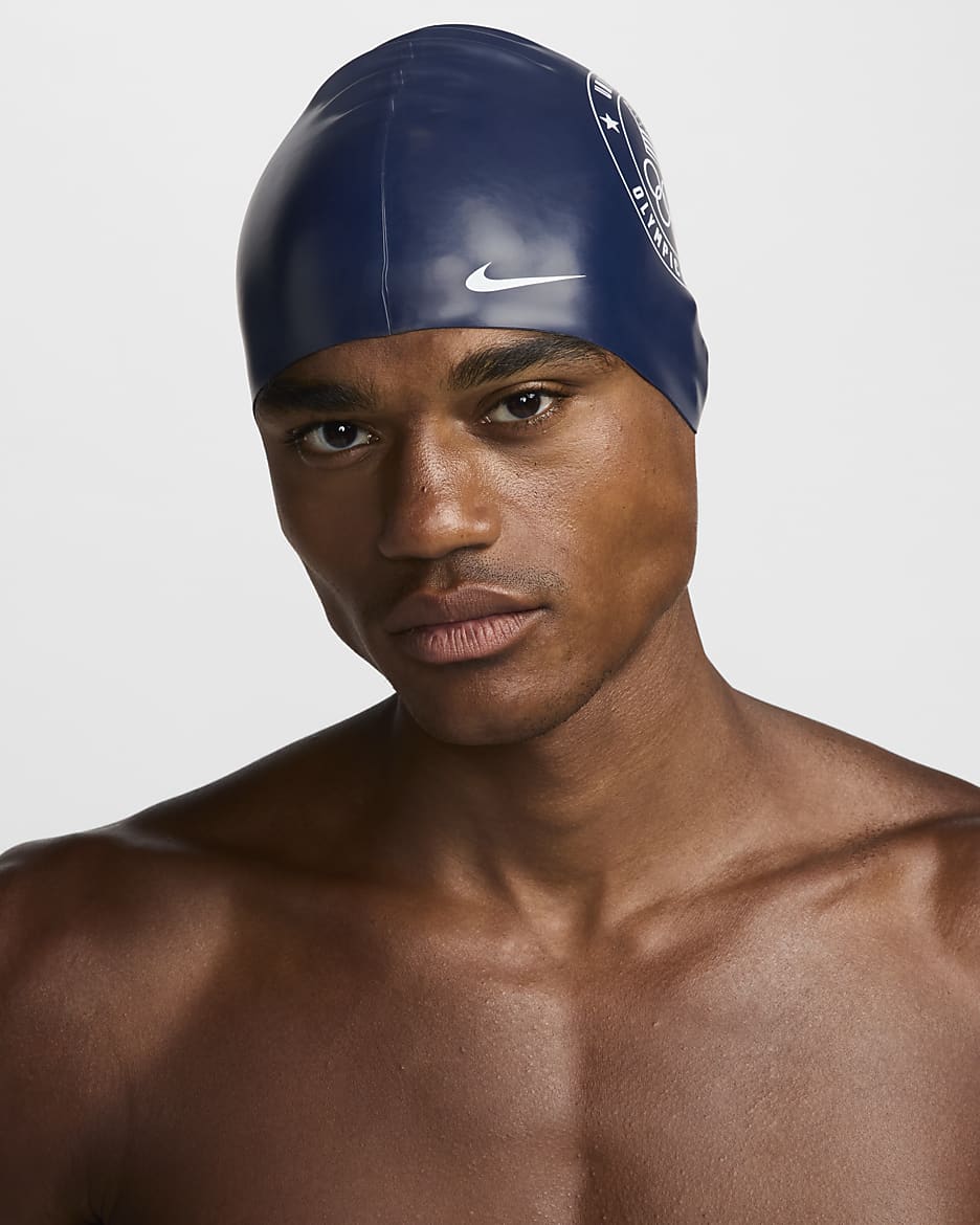 Gorra de natación de silicona Nike Swim Team USA - Obsidiana