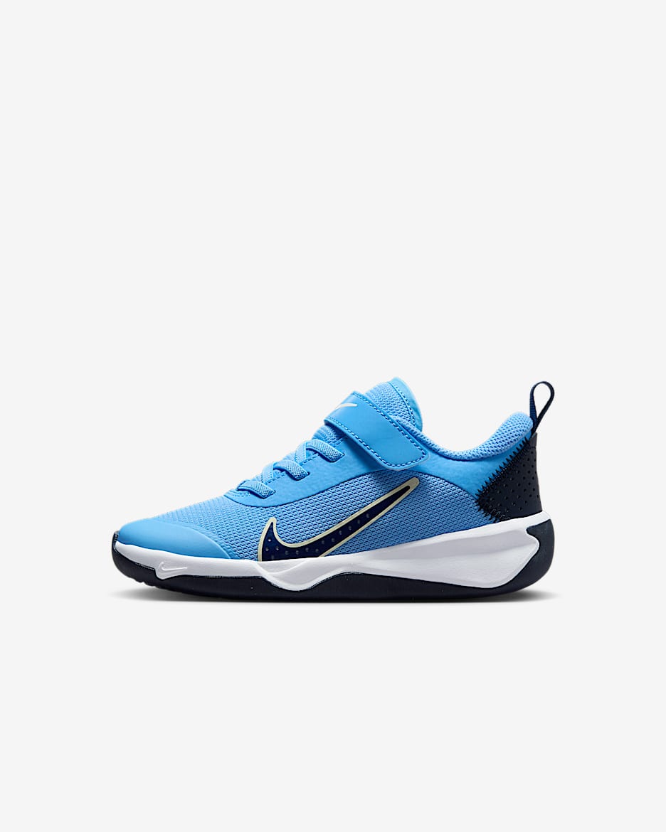 Nike Omni Multi-Court Schuh für jüngere Kinder - Cobalt Pulse/Volt Tint/Weiß/Midnight Navy