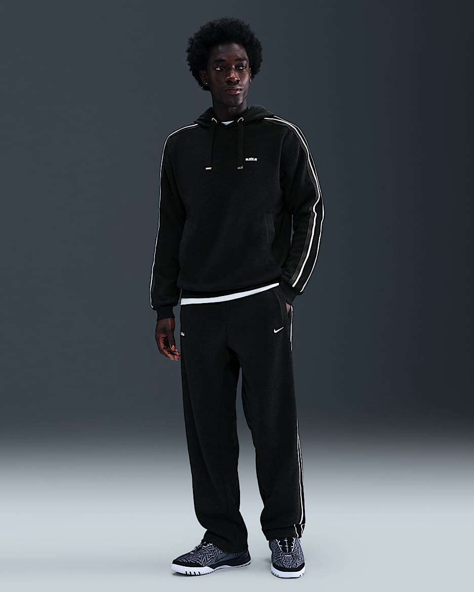 LeBron Standard Issue Men's Therma-FIT Basketball Trousers - Black/Sail