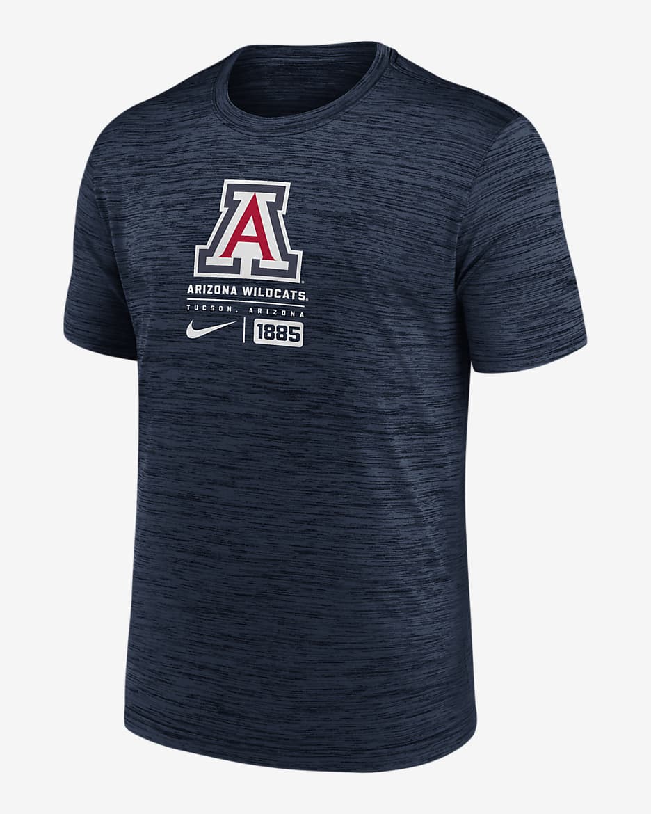 Arizona Wildcats Campus Center Block Velocity Men's Nike Dri-FIT College T-Shirt - Navy