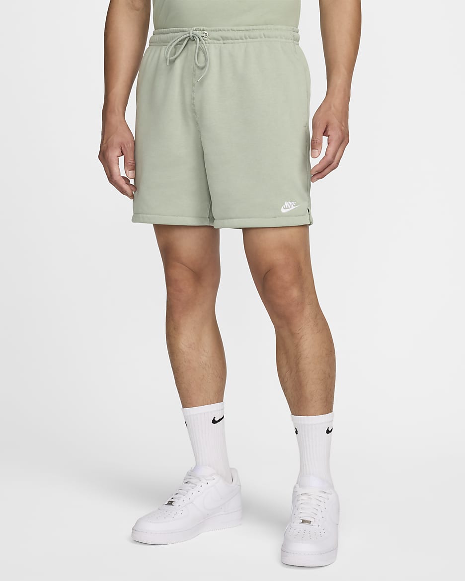 Nike Club Men's French Terry Flow Shorts - Jade Horizon/Jade Horizon/White