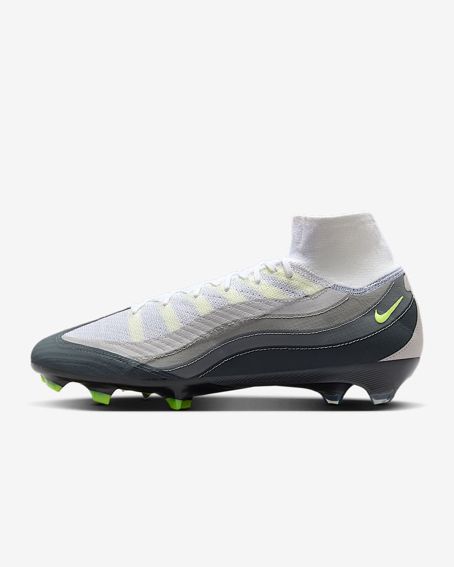 Tacos de fútbol FG de corte high Nike Mercurial Superfly 10 Elite x Air Max 95 SE - Negro/Antracita/Grafito claro/Amarillo neón