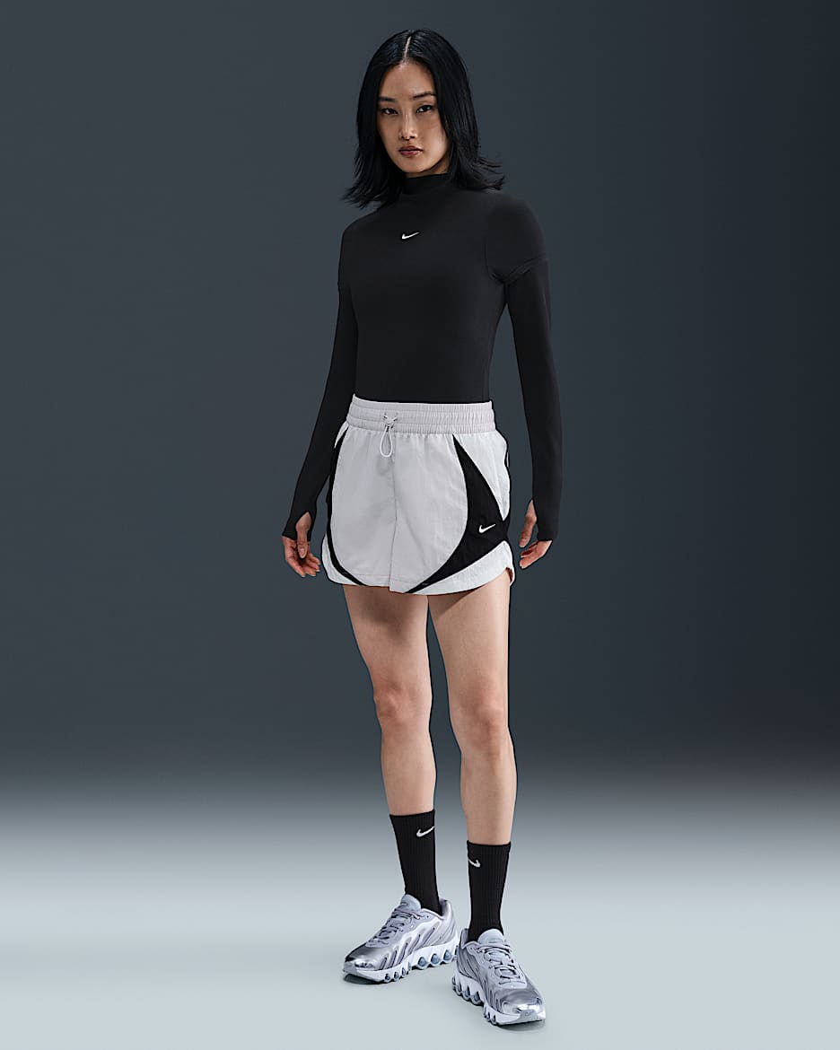 Nike Sportswear Women's Mid-Rise Loose 7.5cm (approx) Athletics Shorts - Vast Grey/Summit White/Black/Sail