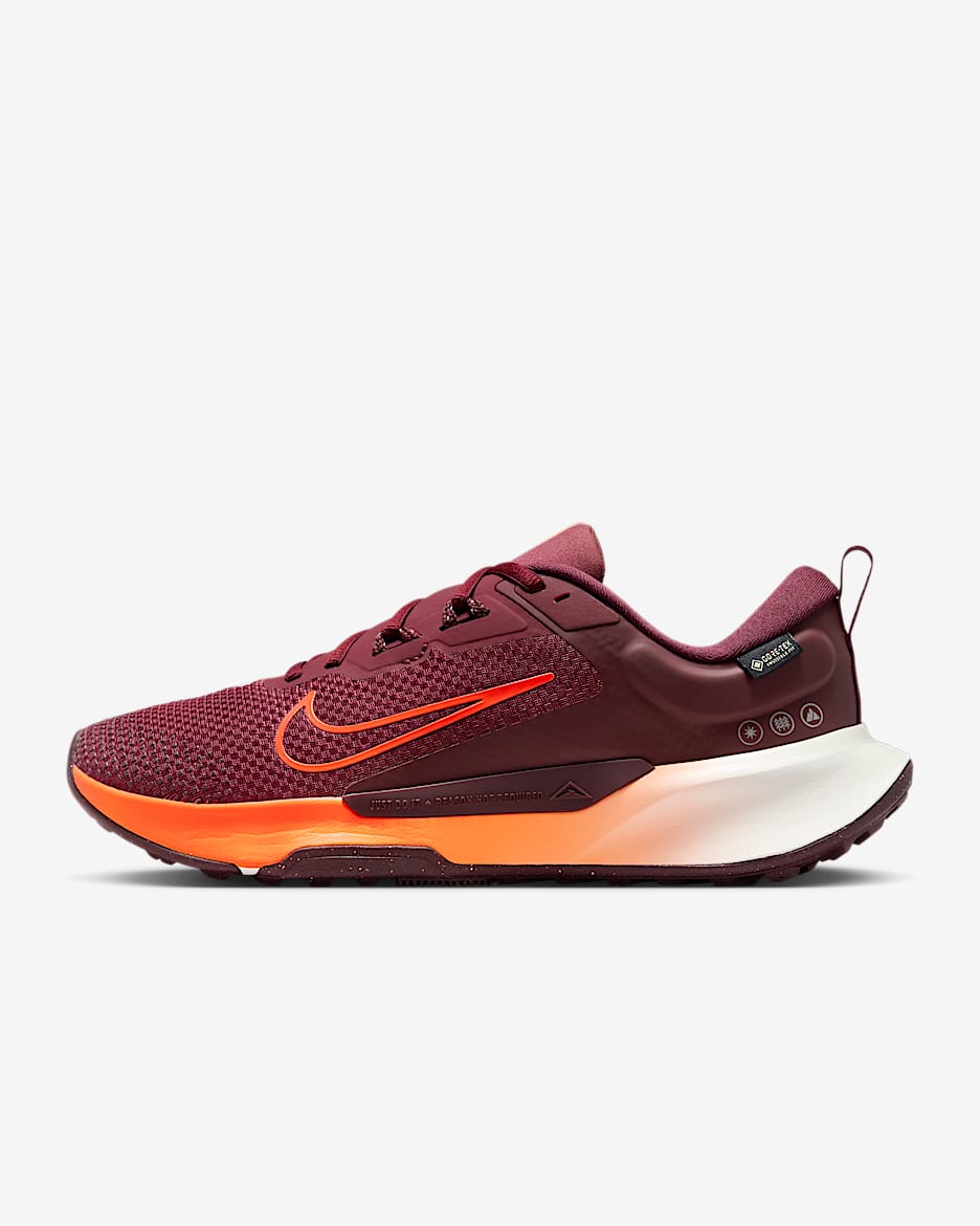 Chaussure de trail imperméable Nike Juniper Trail 2 GORE-TEX pour femme - Dark Team Red/Burgundy Crush/Sail/Hyper Crimson