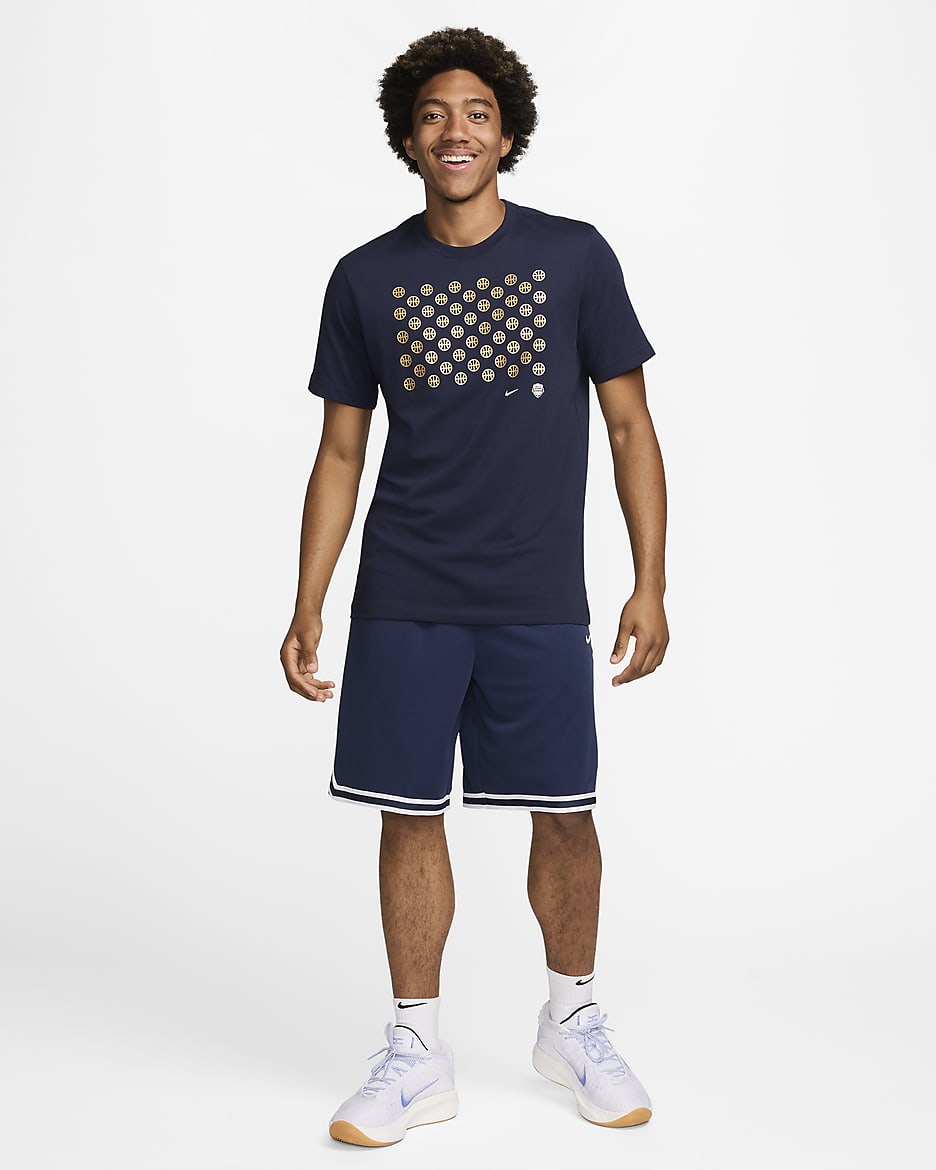 Playera de básquetbol Nike para hombre USA - Obsidiana/Obsidiana/Blanco