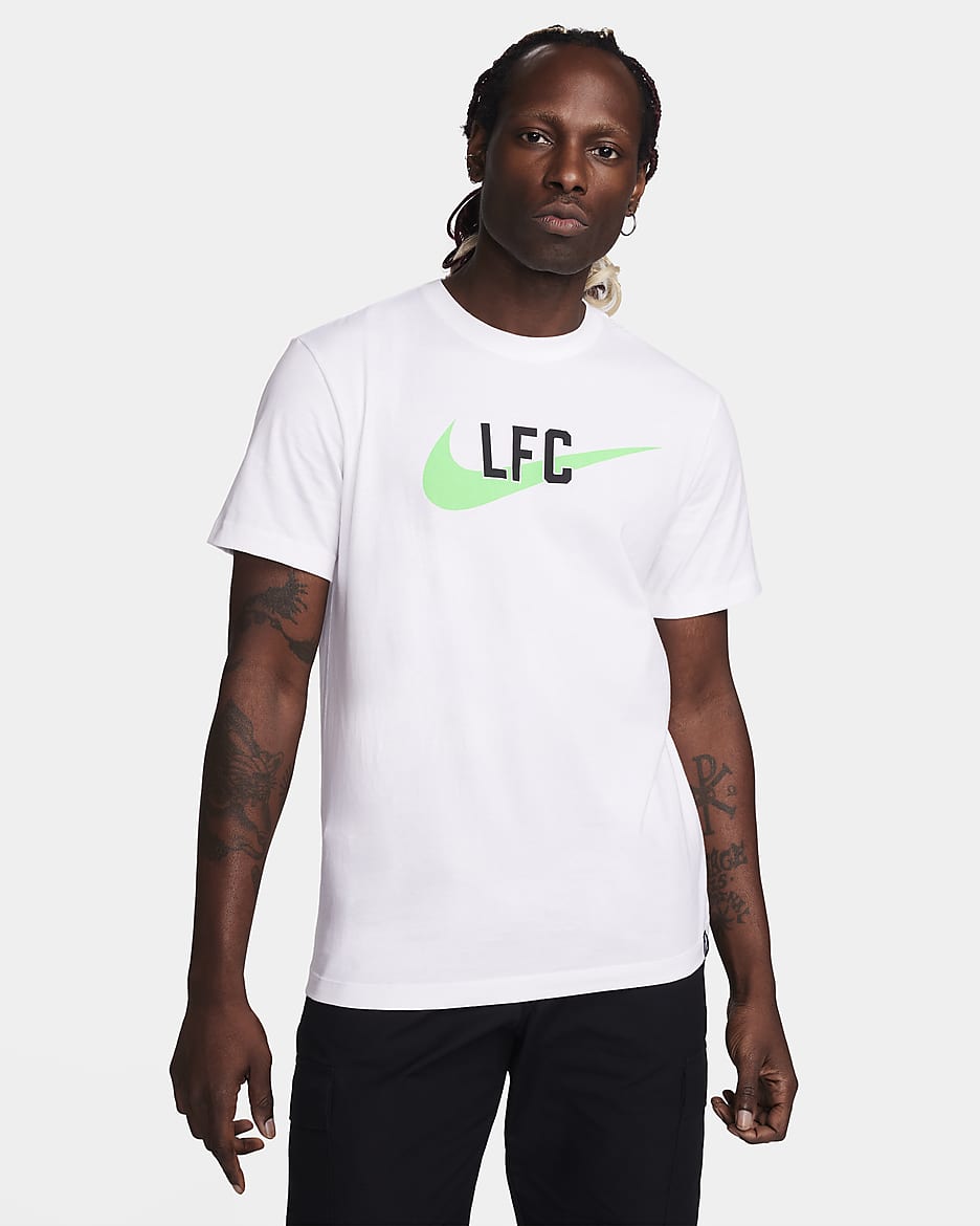 Playera Nike para hombre Liverpool FC Swoosh - Blanco