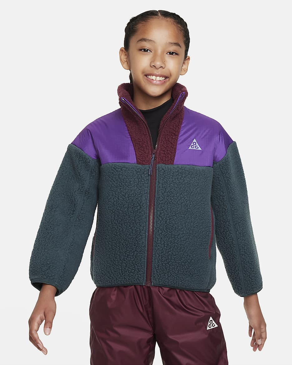 ナイキ スポーツウェア ACG ジュニア ルース フルジップ ジャケット - ディープジャングル/ナイトマルーン/パープルコスモス/ポラール