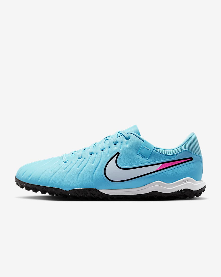 Tacos de fútbol de corte low para pasto sintético (turf) Nike Tiempo Legend 10 Academy - Copa/Blanco