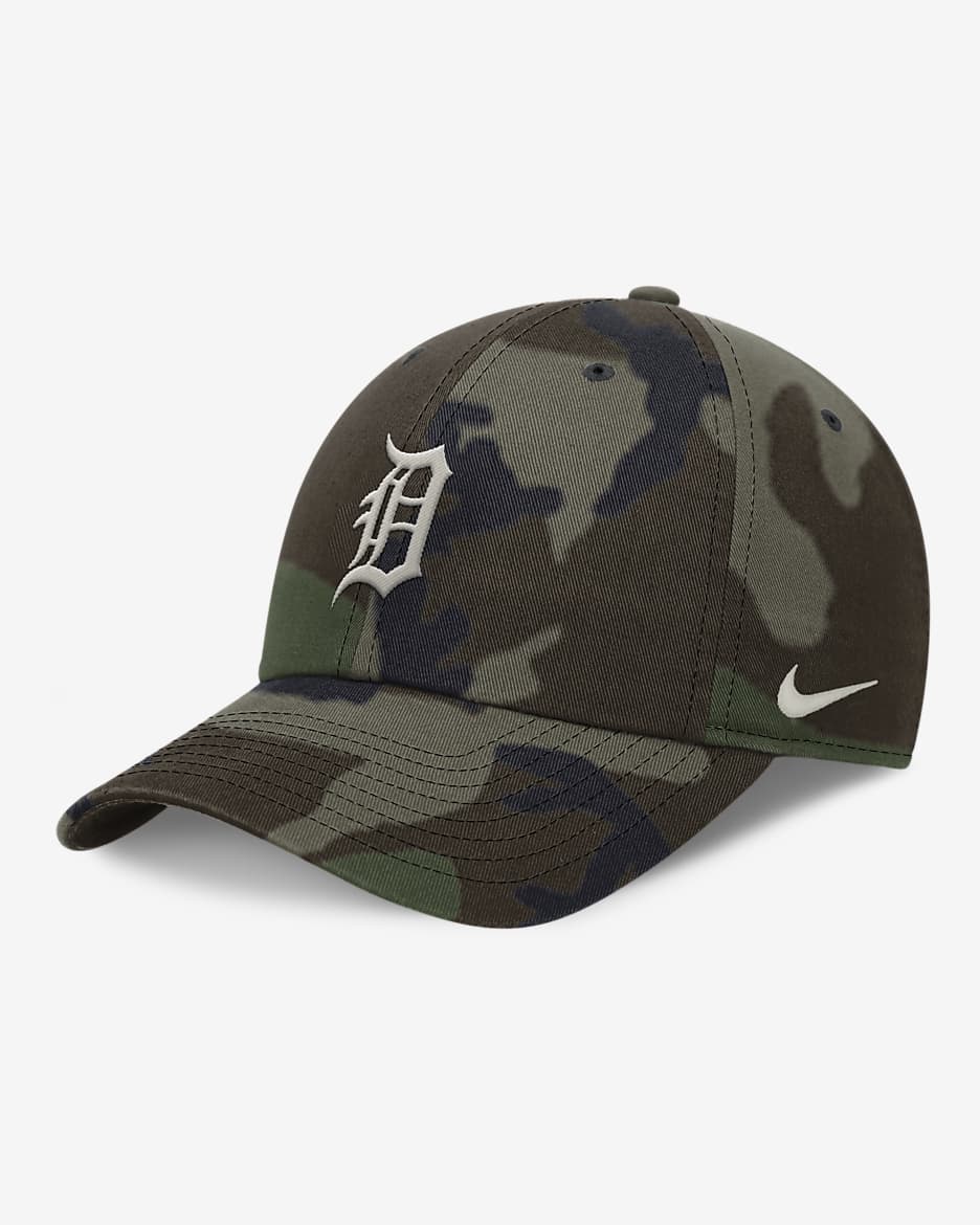 Detroit Tigers Camo Club Men's Nike MLB Adjustable Hat - Camo Green