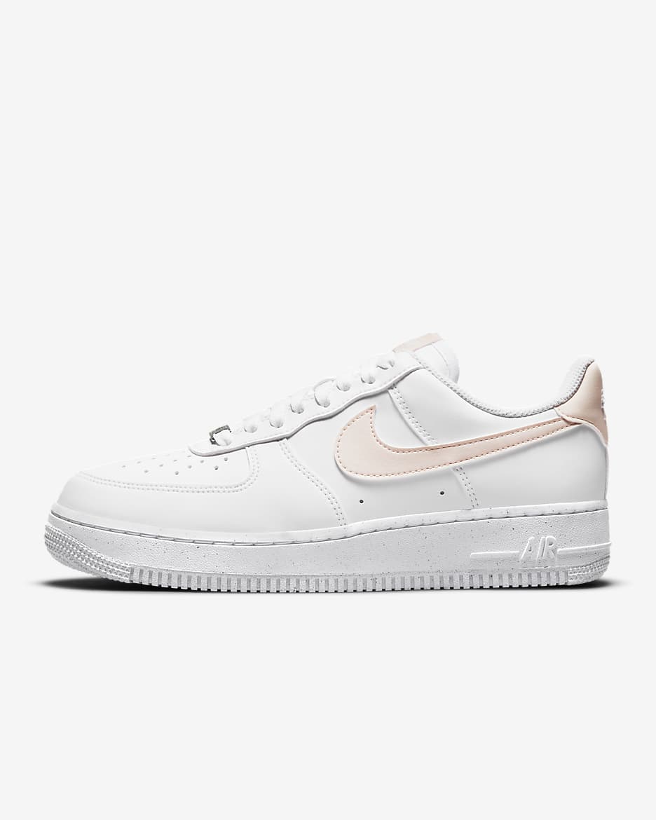 Nike Air Force 1 '07 Next Nature Women's Shoes - White/Black/Metallic Silver/Pale Coral