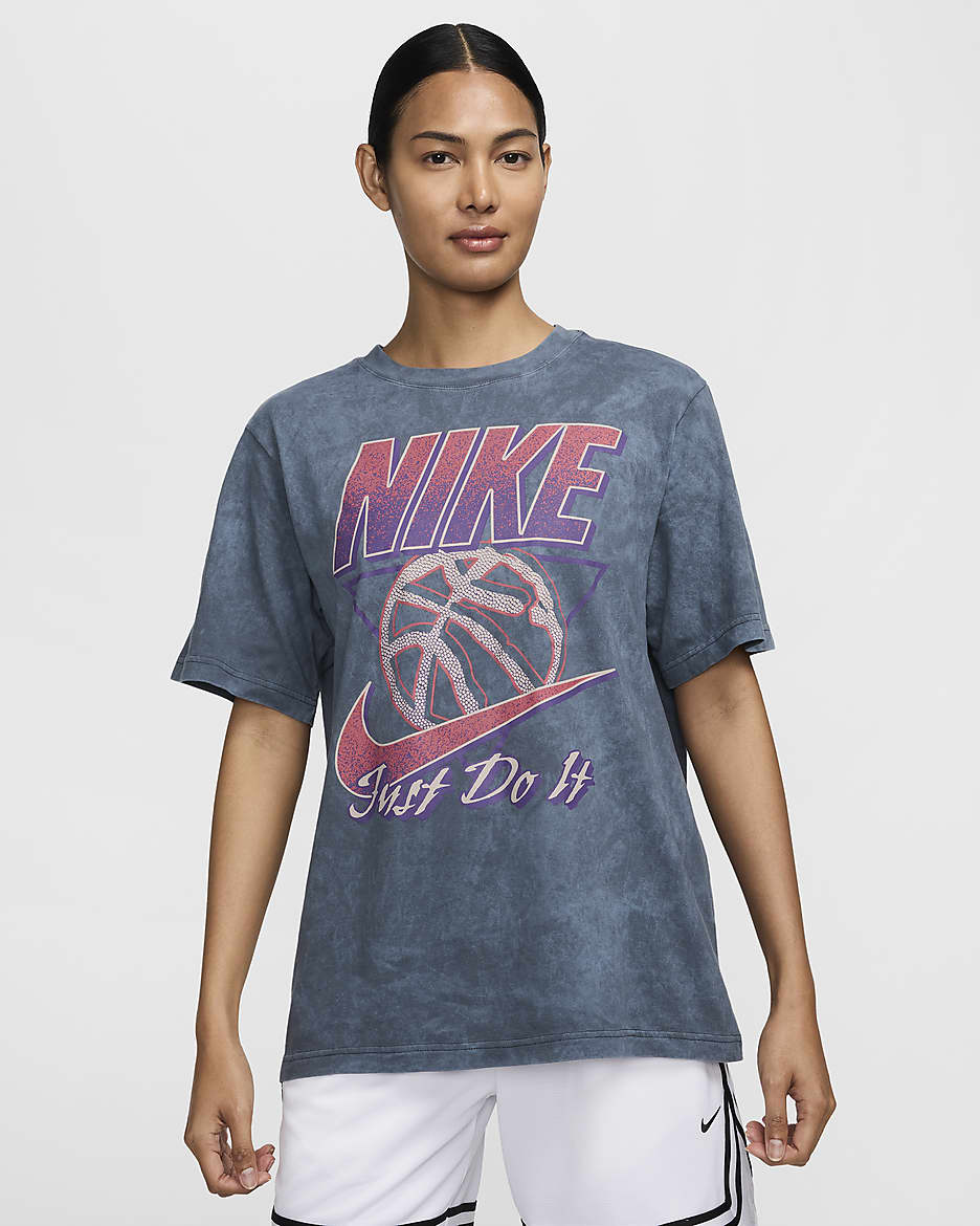 Nike Sportswear Women's Short-Sleeve Graphic T-Shirt - Anthracite