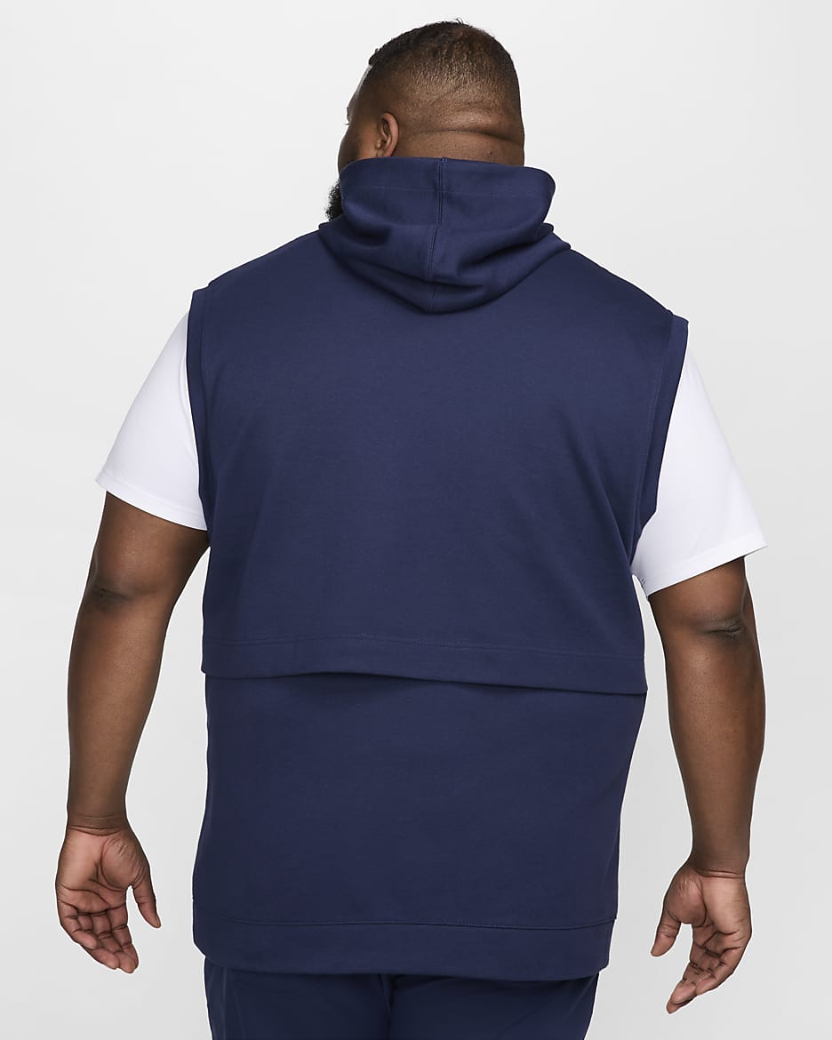 Veste sans manches de golf à capuche Nike Tour pour homme - Midnight Navy/Blanc