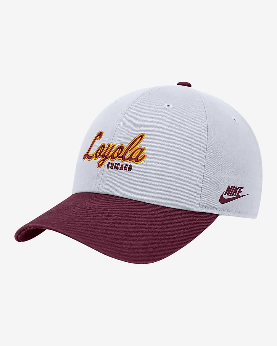 Loyola Chicago Nike College Campus Cap - White