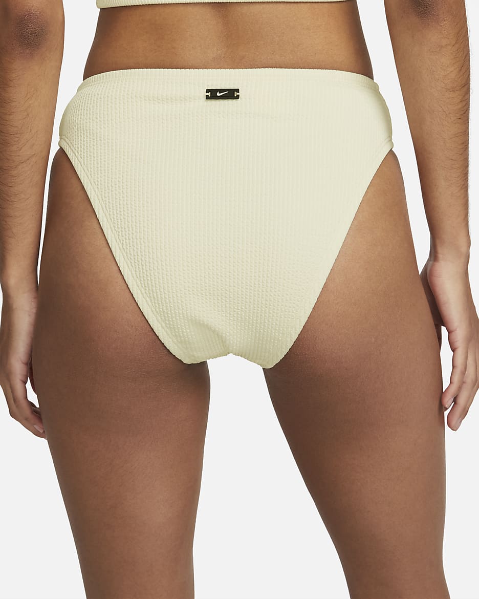 Parte inferior de traje de baño con cintura alta para mujer Nike - Leche de coco