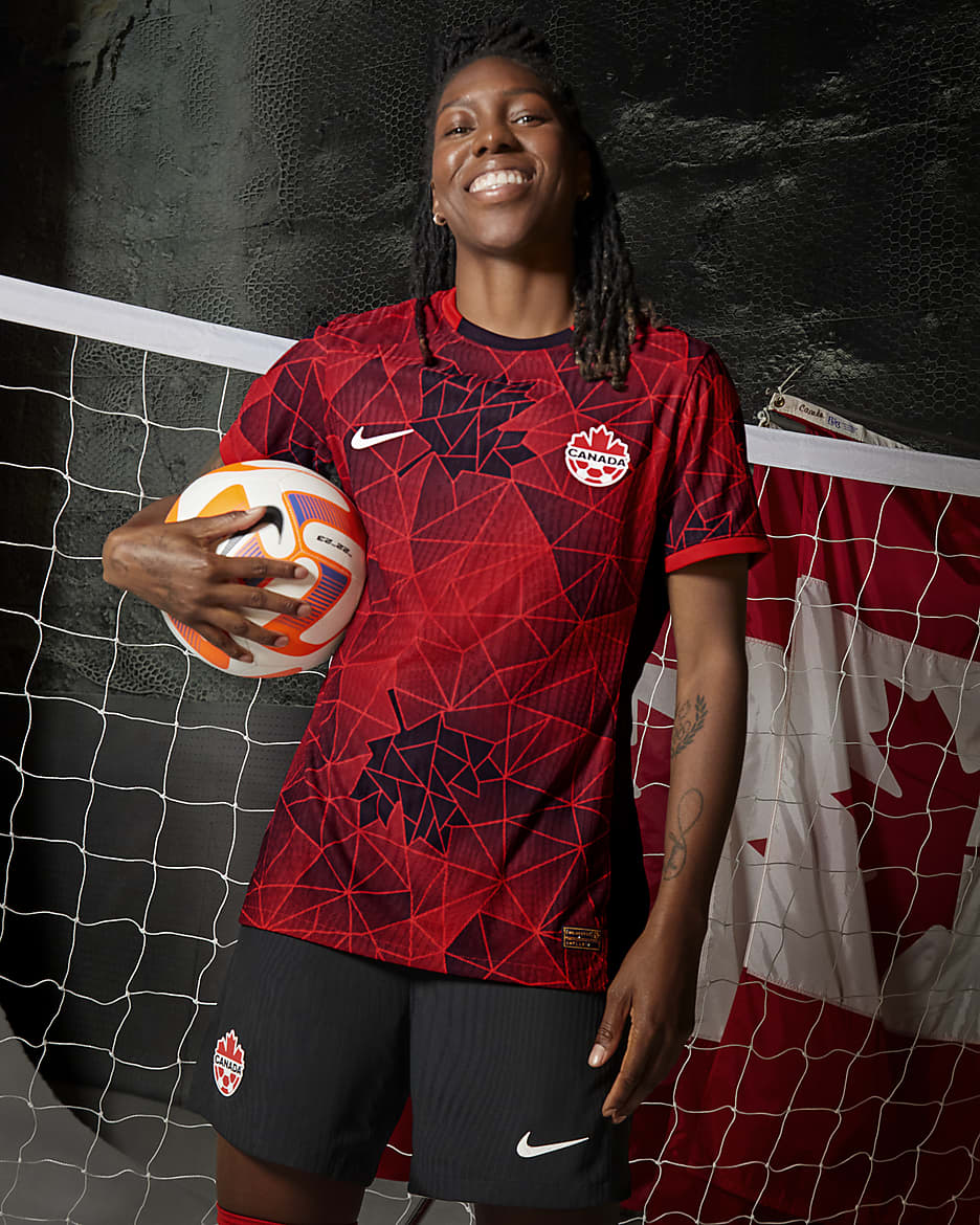 Jersey de fútbol Nike Dri-FIT de Canada local 2023 Stadium para mujer - Blanco