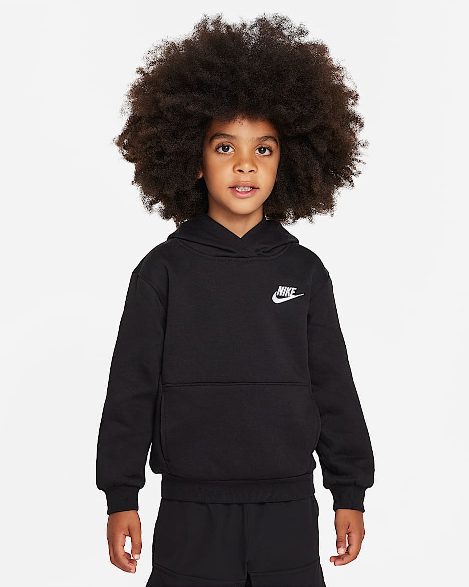 Nike Sportswear Club Fleece Pullover Younger Kids' Hoodie - Black