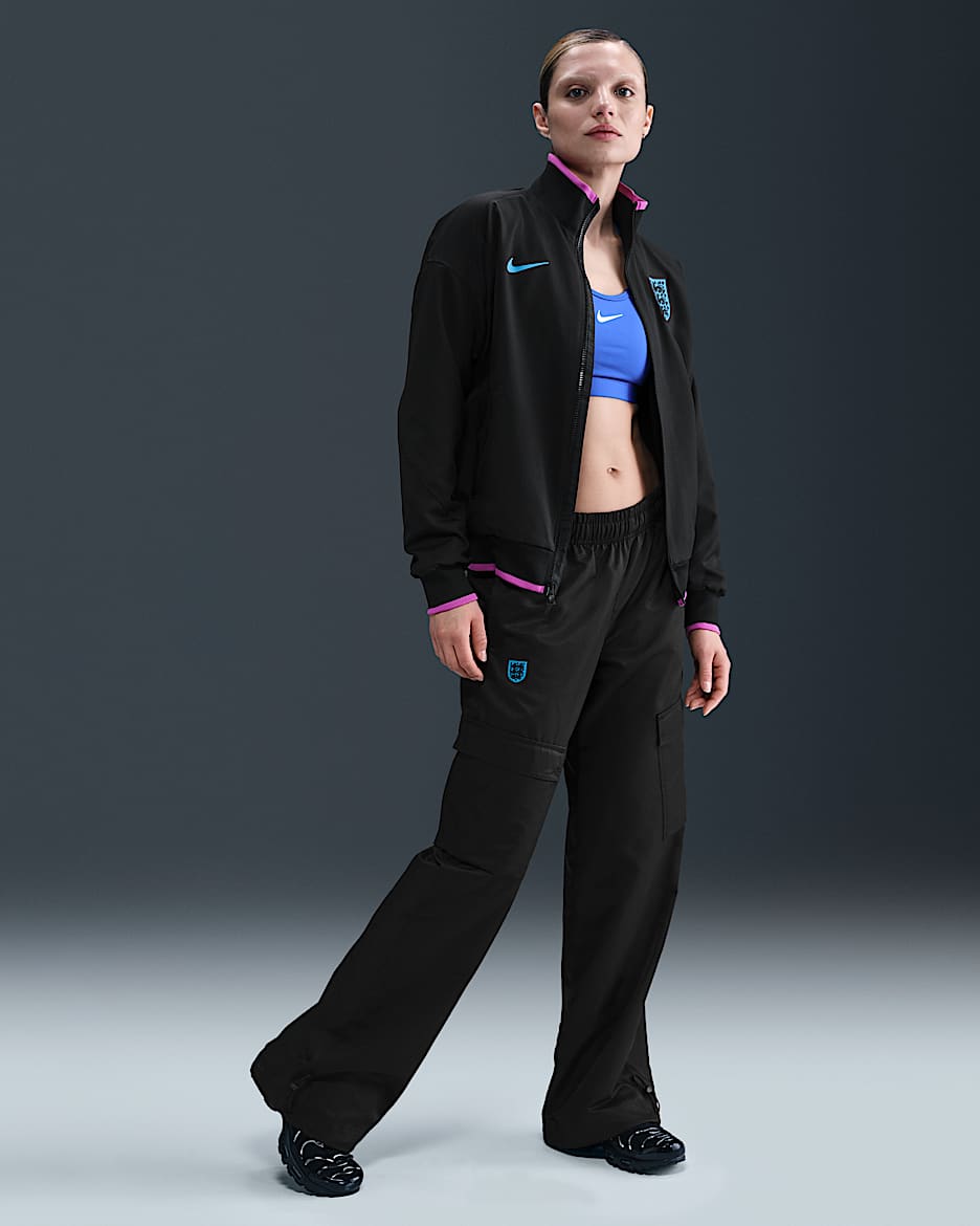 England Nike Fußball-Cargohose aus Webmaterial (Damen) - Schwarz/Vivid Purple