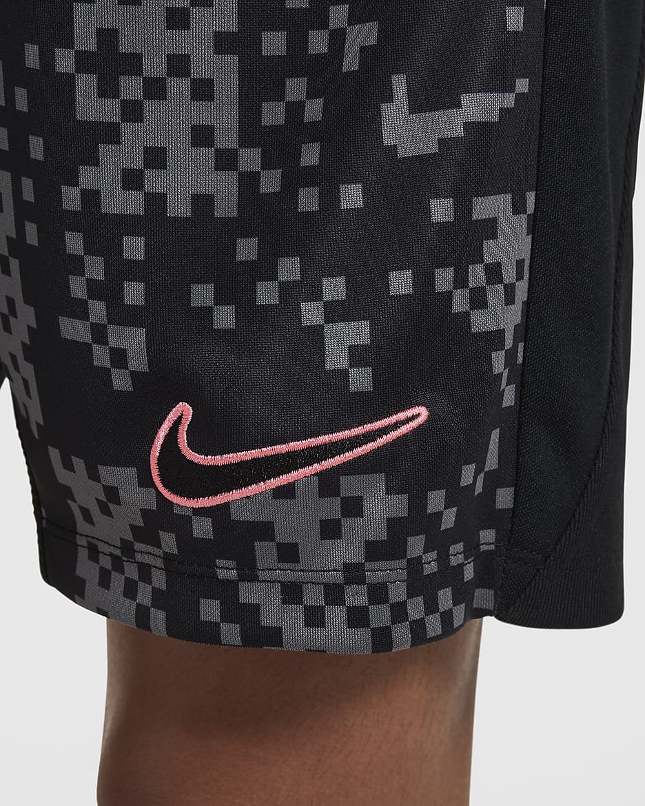 Nike Academy Pro 大童 Dri-FIT 足球短褲 - Iron Grey/黑色/黑色/黑色