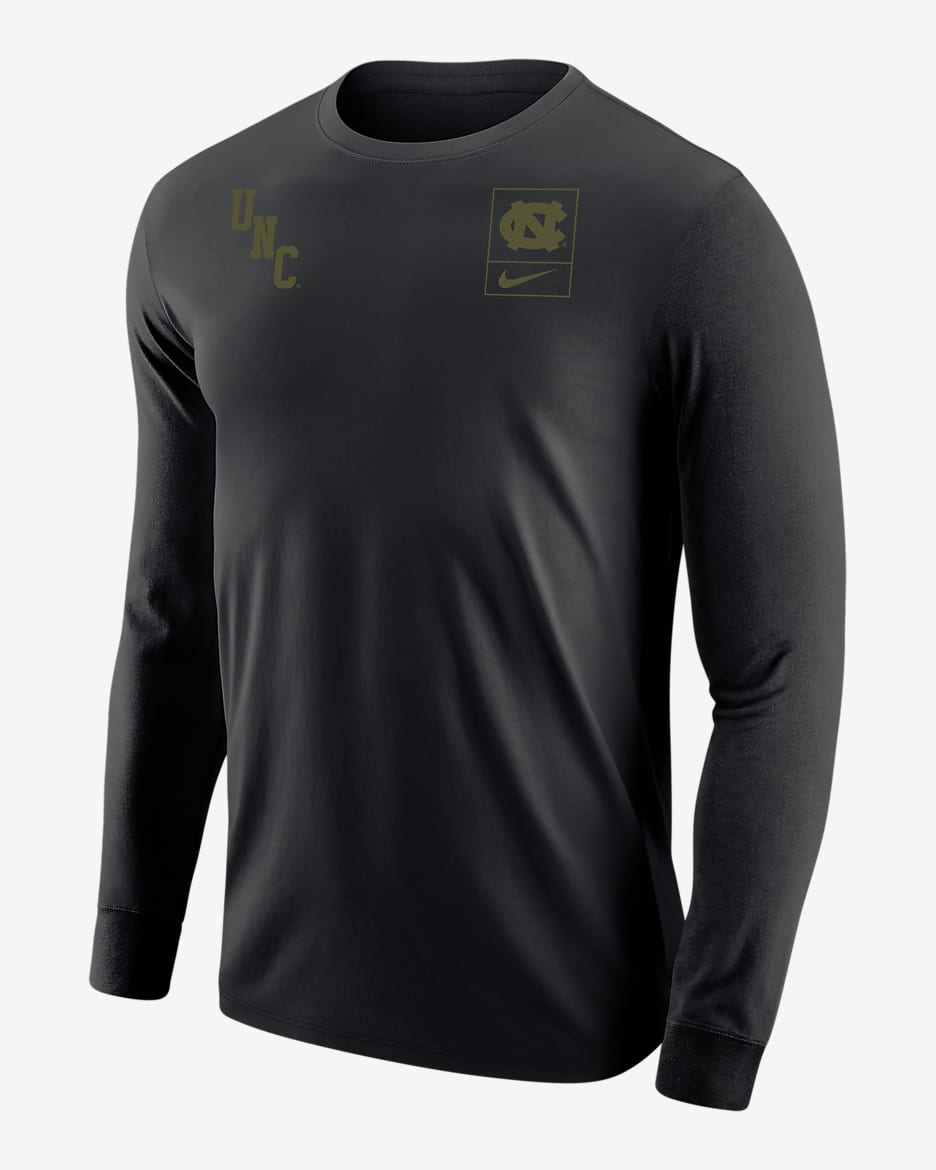 UNC Olive Pack Men's Nike College Long-Sleeve T-Shirt - Black