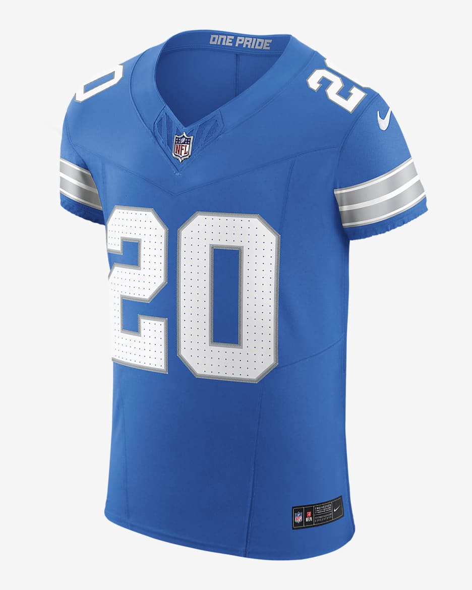 Jersey de fútbol Nike Dri-FIT de la NFL Elite para hombre Barry Sanders Detroit Lions - Azul
