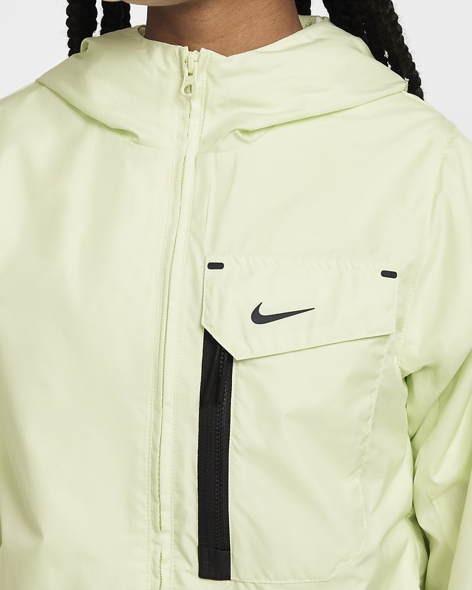 Bunda Nike Sportswear City Utility pro větší děti - Lime Ice/Černá/Černá