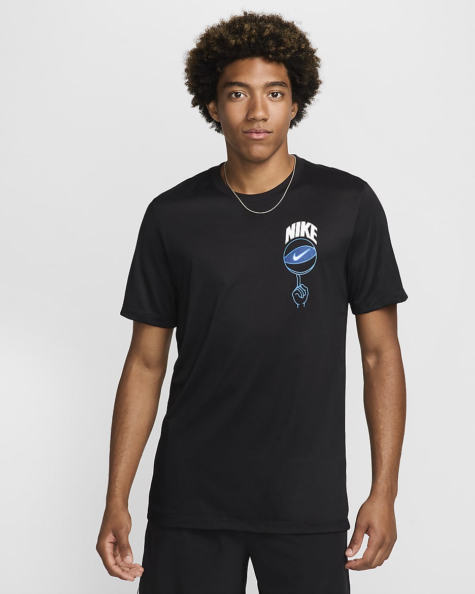 T-shirt de basquetebol Dri-FIT Nike para homem - Preto