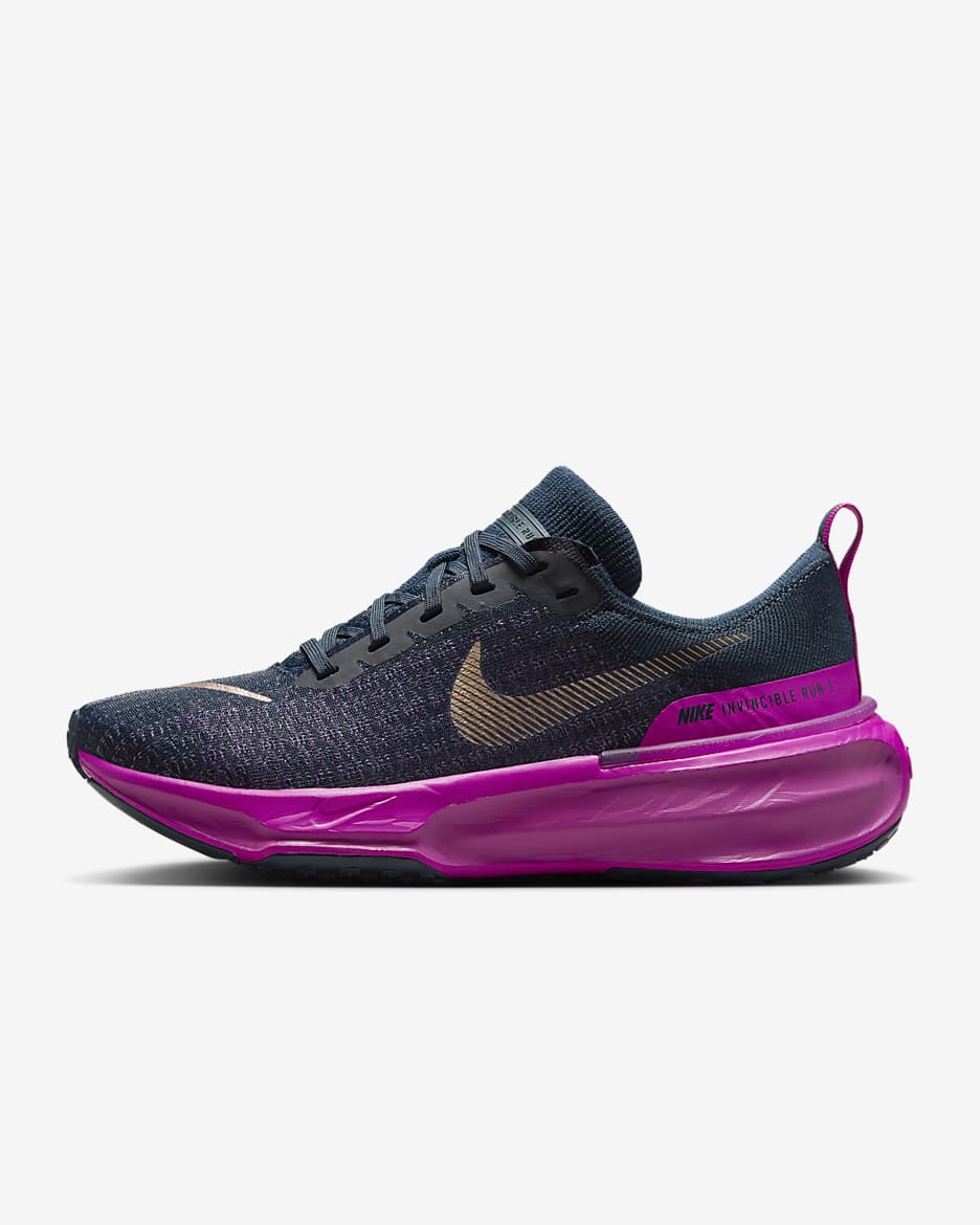 Nike Invincible 3 Women's Road Running Shoes - Armoury Navy/Vivid Grape/Hot Fuchsia/Metallic Red Bronze