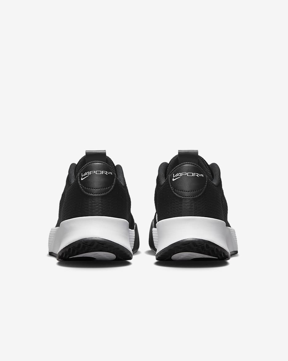 NikeCourt Vapor Lite 2 Men's Clay Tennis Shoes - Black/White