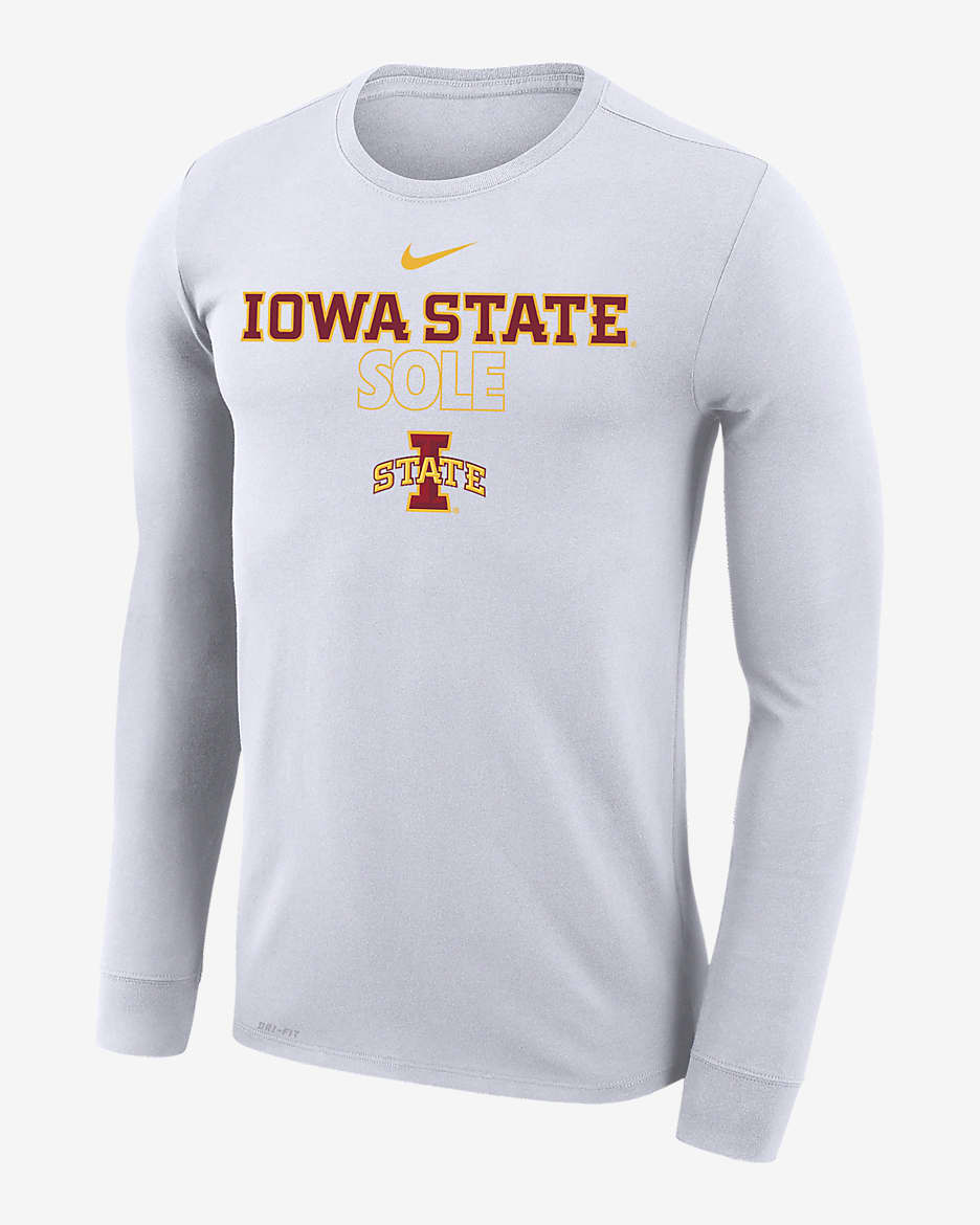 Iowa State Legend Men's Nike Dri-FIT College Long-Sleeve T-Shirt - White