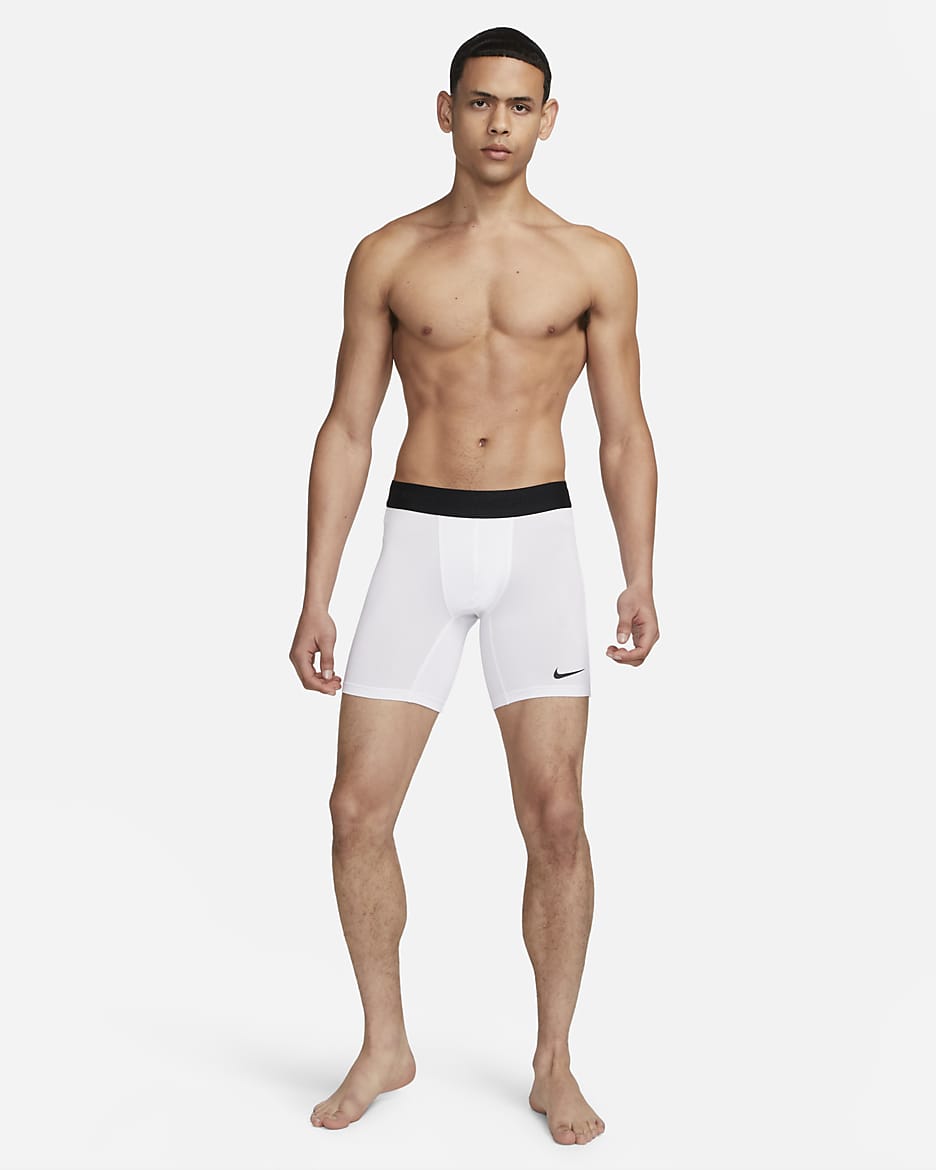 Nike Pro Dri-FIT fitnessshorts voor heren - Wit/Zwart